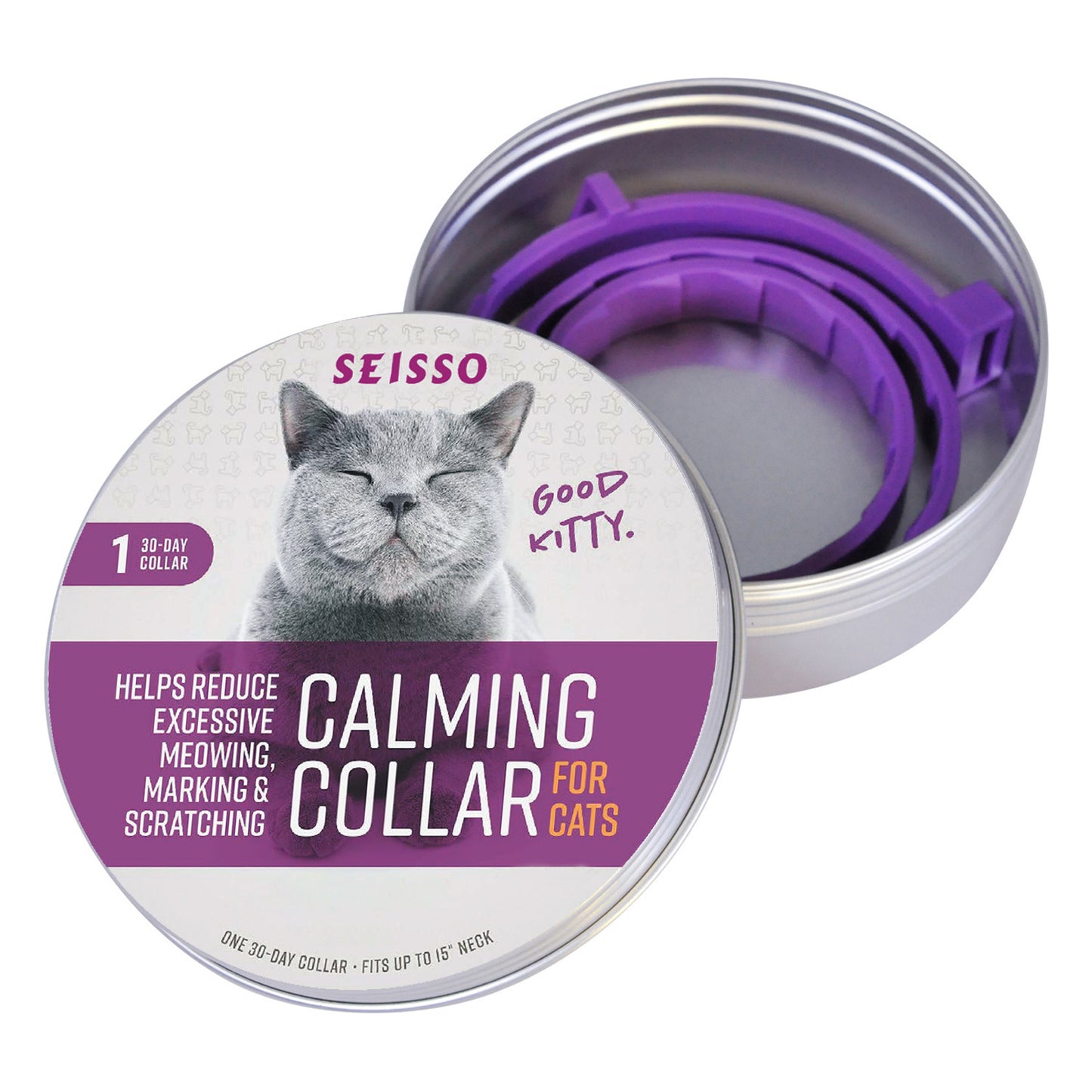 Calming Cat Collar – Anti-Anxiety Pet Comfort Collar with Natural Soothing Support (Adjustable Size)