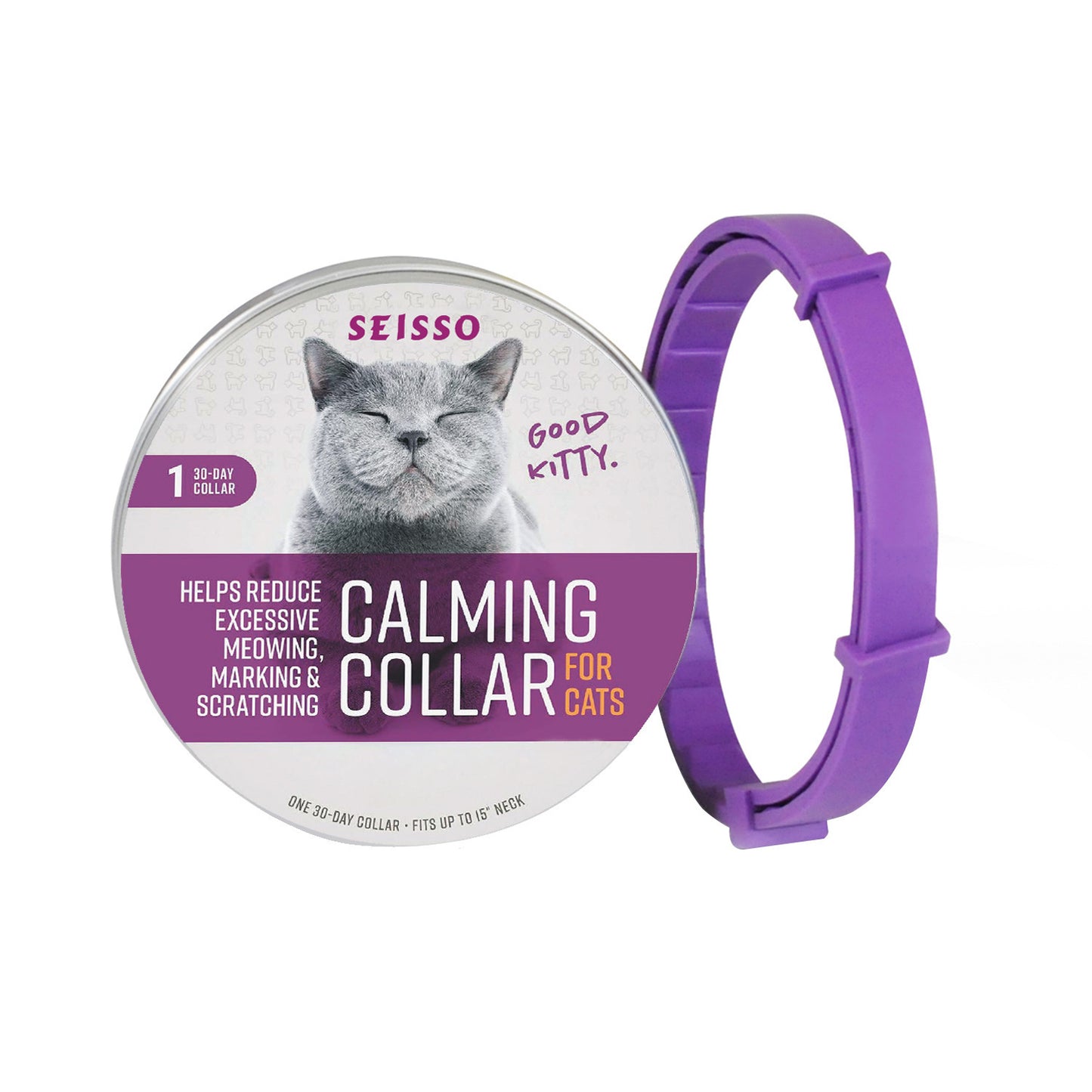 Calming Cat Collar – Anti-Anxiety Pet Comfort Collar with Natural Soothing Support (Adjustable Size)